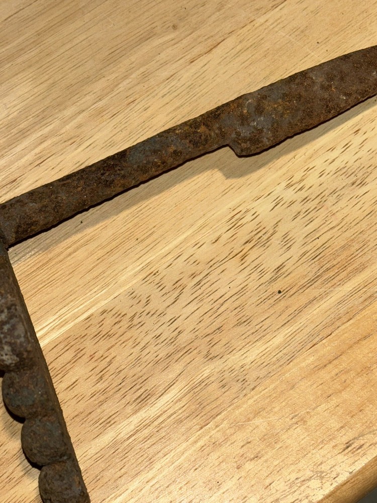 Antique Iron Grape Pattern Shutter Dog, Vineyard or Garden Spike