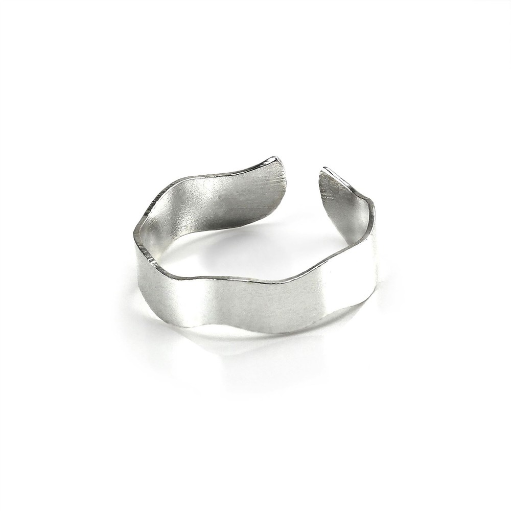 Sterling Silver 4mm Band Adjustable Wavy Toe Ring Rings Wavey Wave