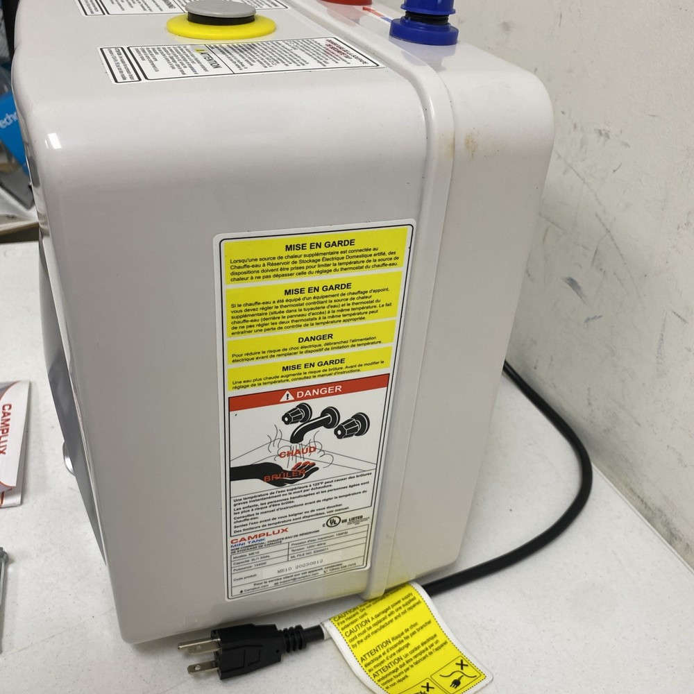 Camplux Electric Mini-Tank Water Heater Instant Hot Water Under Sink RV Workshop