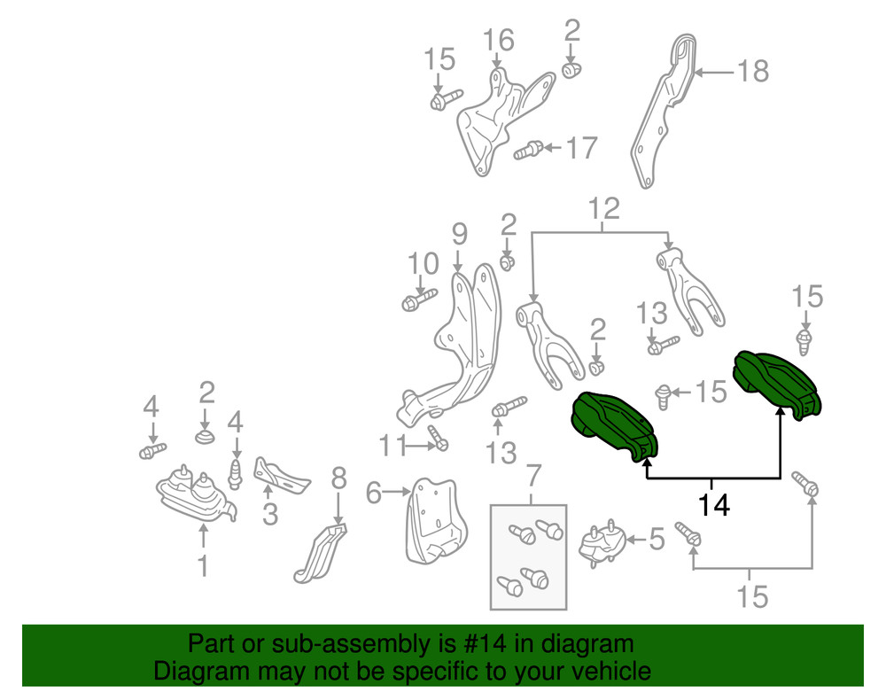 Genuine GM Engine Torque Strut Bracket 10232891