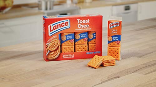 Lance Sandwich Crackers, ToastChee Peanut Butter, 8 Ct Box