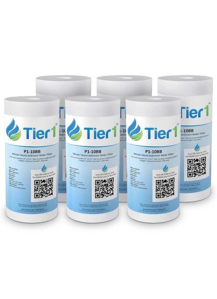 10 x 4.5 Inch DGD-2501 1 Micron Polypropylene Sediment Water Filter 6 Pack