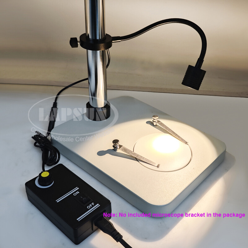 3W Gooseneck Single LED Light Illuminator Lamp For Industry Microscope Camera