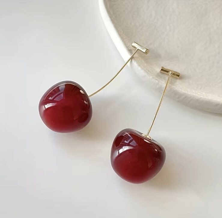 2” Earring Set Retro Boho Dangle Drop New Free Ship Cherry A2783