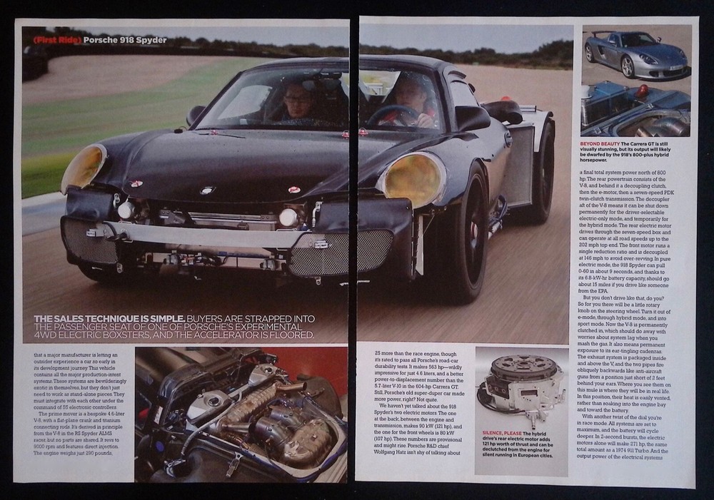 2014 Porsche 918 Spyder First Drive Info Article "What Lies Beneath"