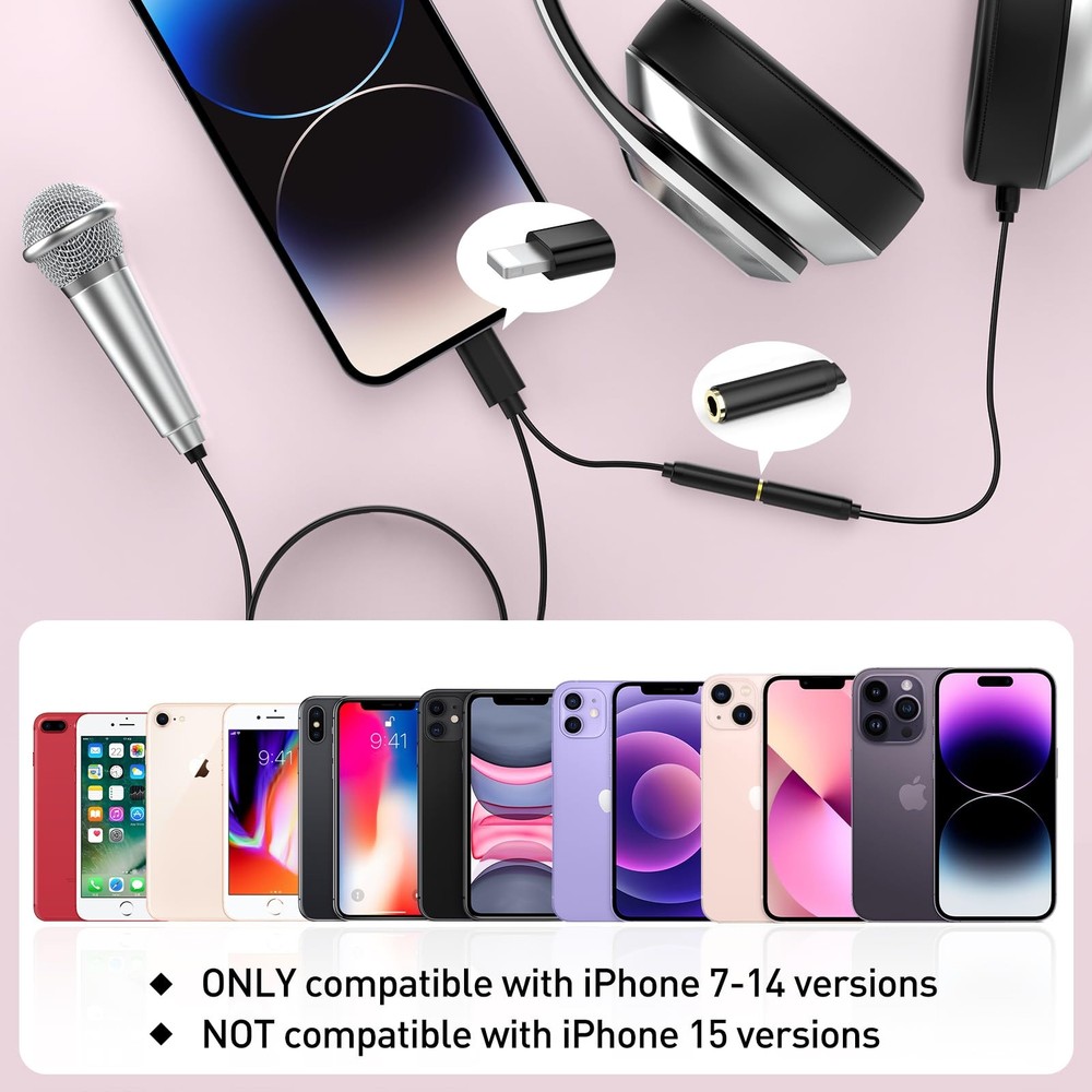 2PCS Mini Microphone for iPhone iPad Small ASMR Tiny Microphone for Video Rec...