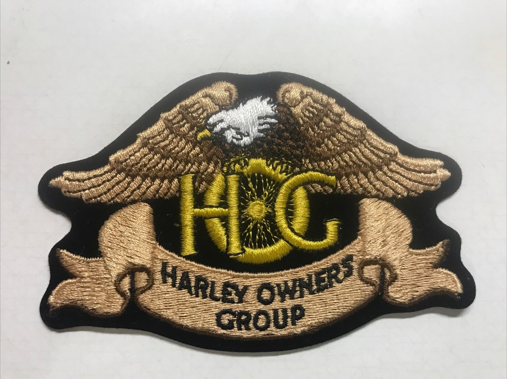 Harley Davidson Harley Owners Group HOG Patch Gold Stitching - Vest - Jacket