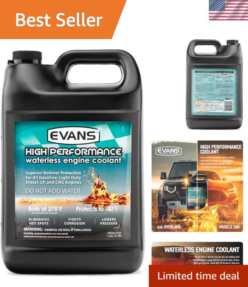 Premium Waterless Engine Coolant, 128 oz - Enhances Engine Efficiency & Power