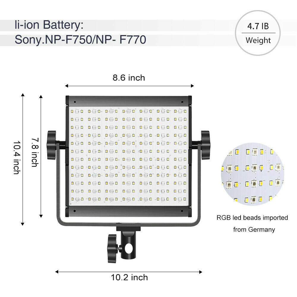 GVM 800D-RGB LED Video Light Panel Studio Photography Lighting with APP Control