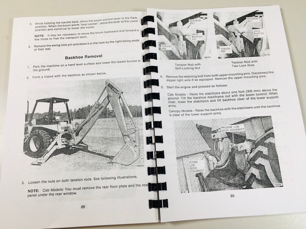 Case 580C Tractor Loader Backhoe Owners Operators Manual Coil Bound