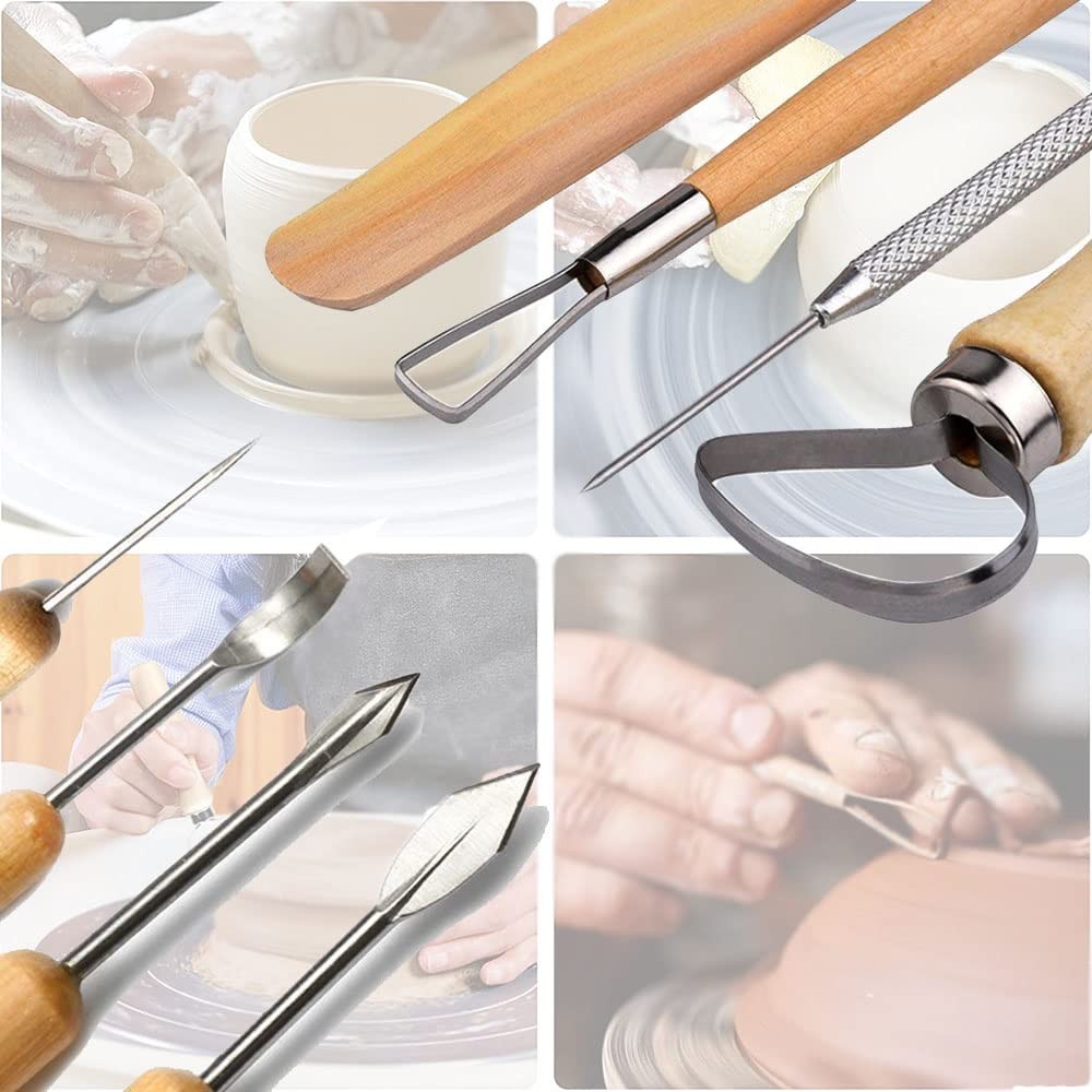Clay Tools 40PCS Pottery Tools Clay Sculpting Tools Polymer Clay Tools Kit Ce...