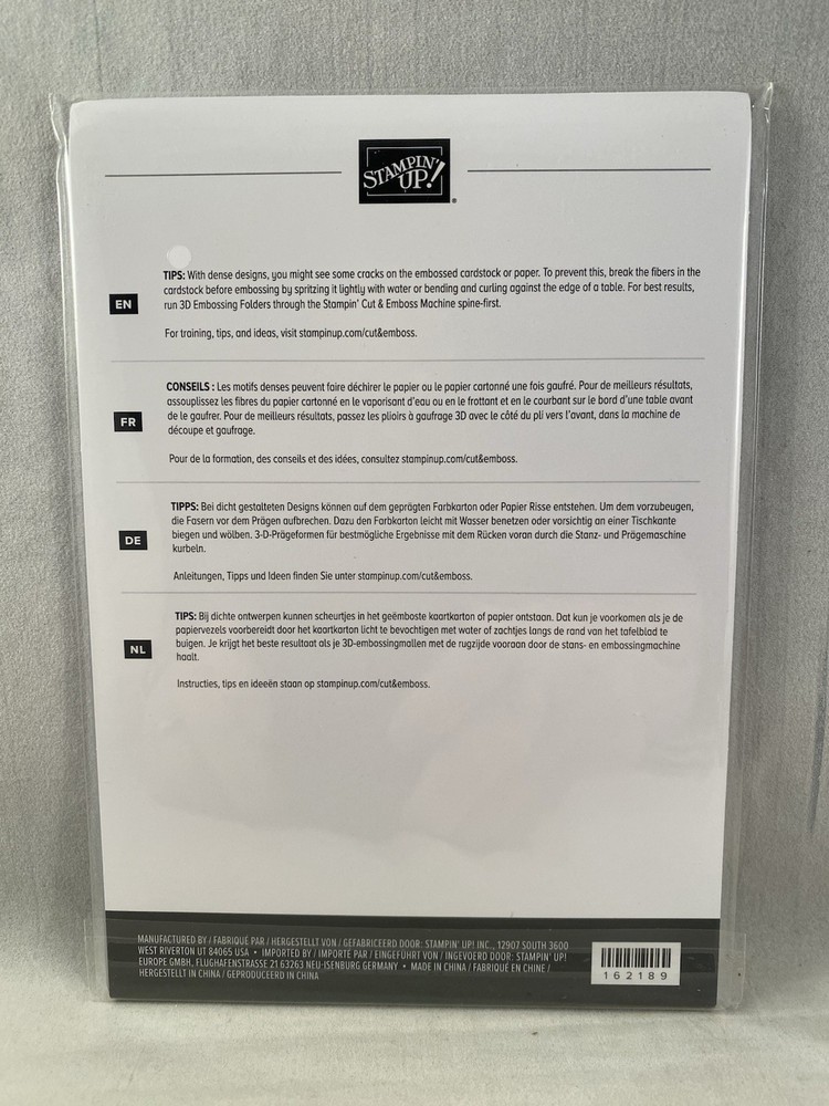 DISTRESSED TILE 3D Embossing Folder Stampin Up Vintage Background 2508