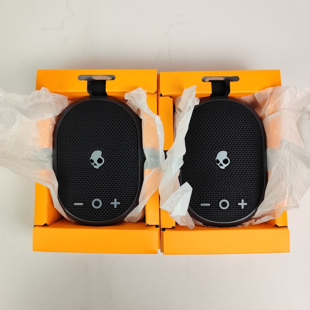 Skullcandy Kilo Wireless Bluetooth Speaker with Case Bundle, 2-pack, Color Black