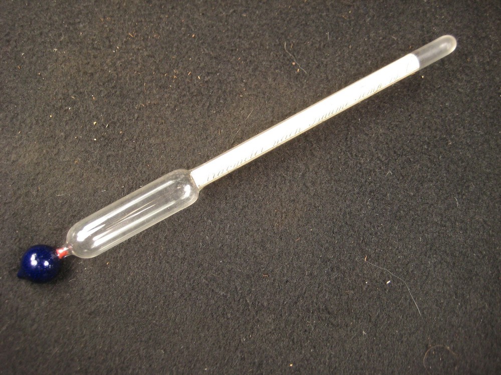 ANTIQUE BLOWN GLASS GERMAN HYDROMETER ARAOMETER