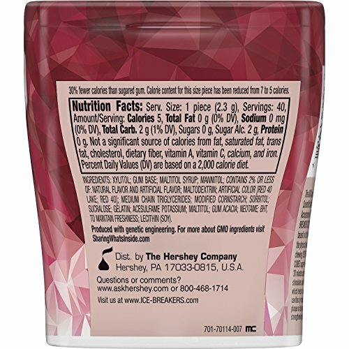 ICE BREAKERS Ice Cubes Sugar Free Gum, Cinnamon, 40 Pieces