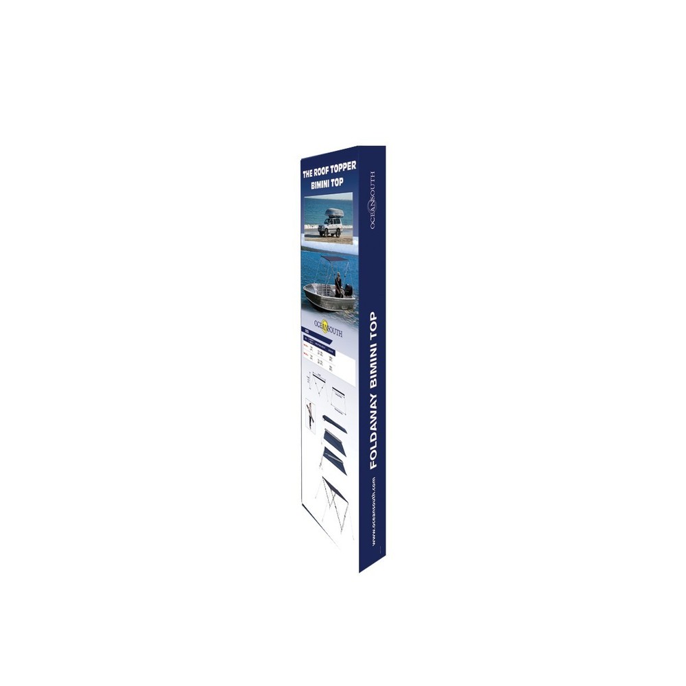 2 Bow BIMINI TOP FOLDABLE Blue 59"-67" Mounting Width