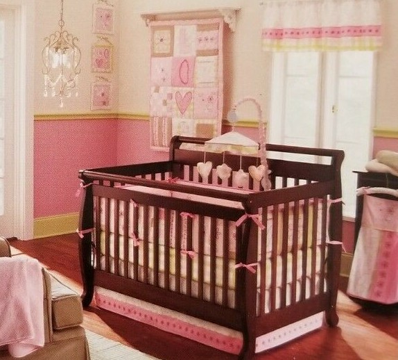 Laura Ashley Love Fitted Crib Sheet NIP