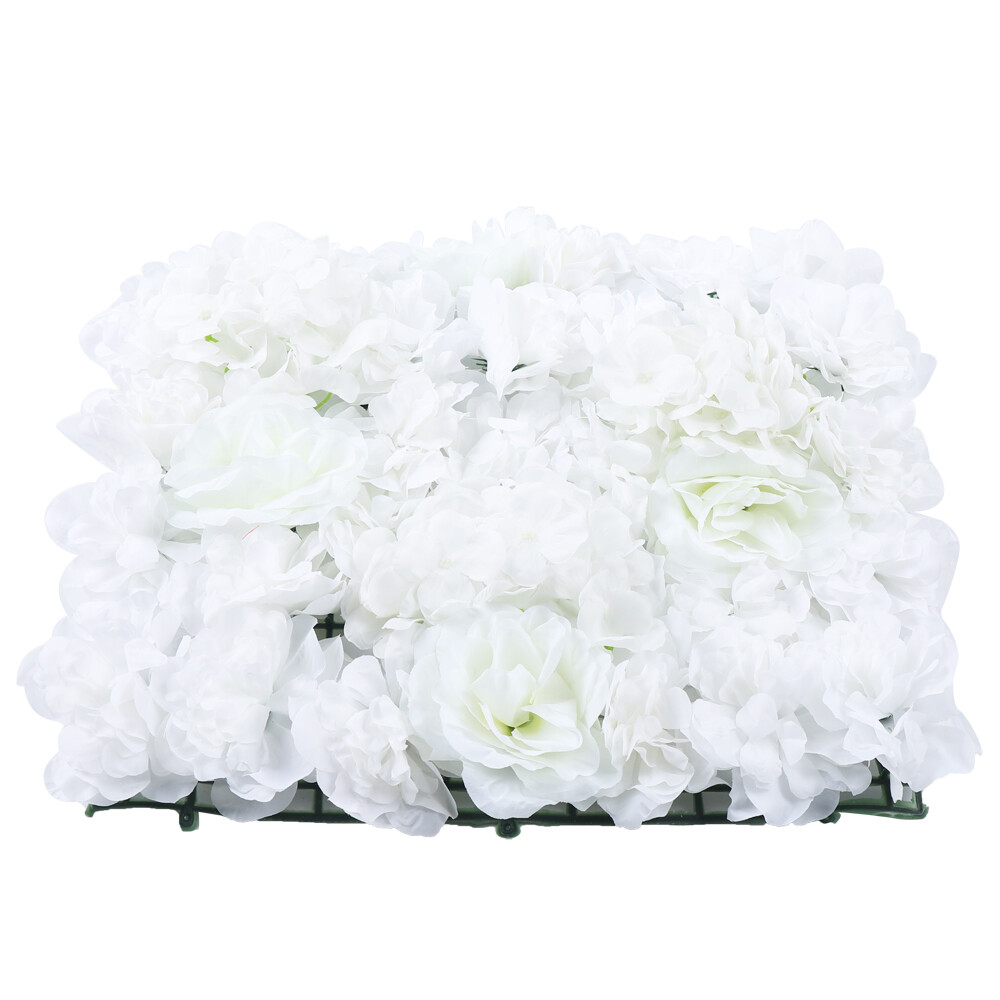 6Pcs Artificial Flower Wall Panel Backdrop Wedding Party Background Venue Decor