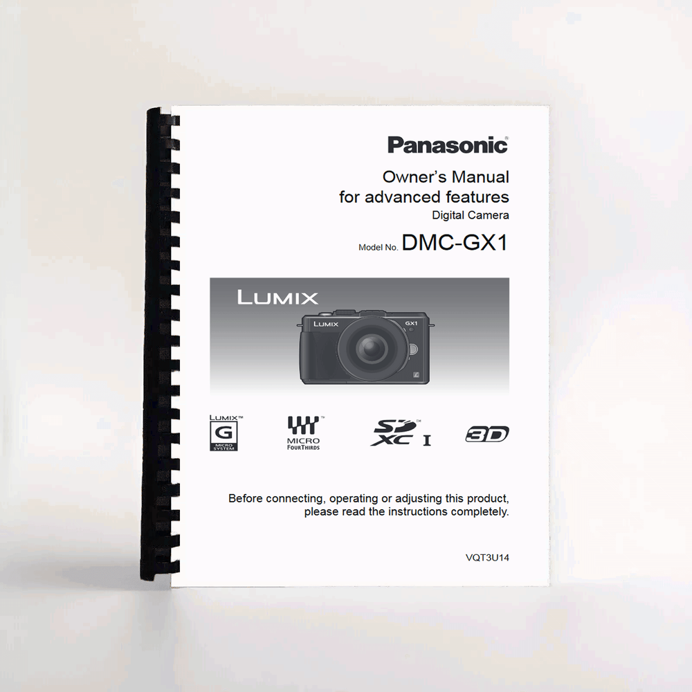Owners Manual for Panasonic Lumix DMC-GX1 Camera