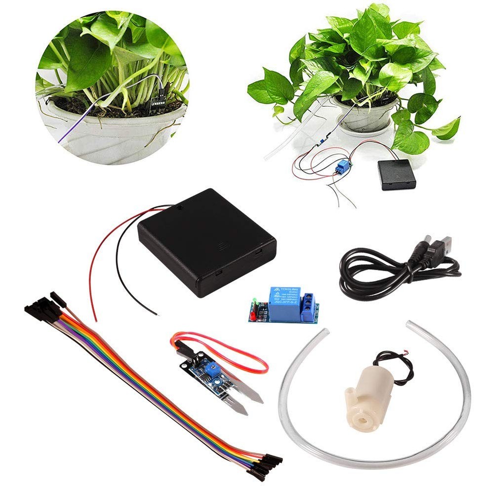 Soil Moisture Sensor Kit Automatic Watering System Manager with Mini Water Pu...