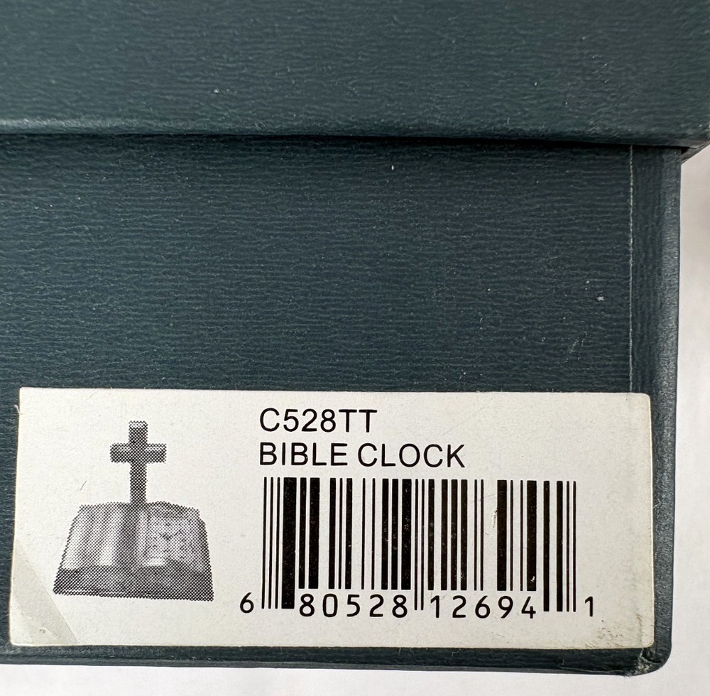 Platinum Miniature Bible Clock Cross Gift