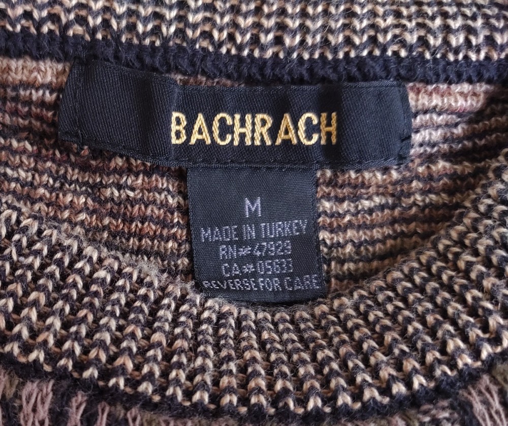 MENS GREY & BROWN SWEATER~BACHRACH