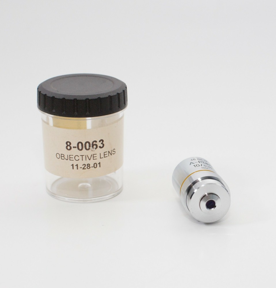 Zeiss A-Plan 10x/0.25 ~ Ph1 Phase Contrast Microscope Objective # 460417