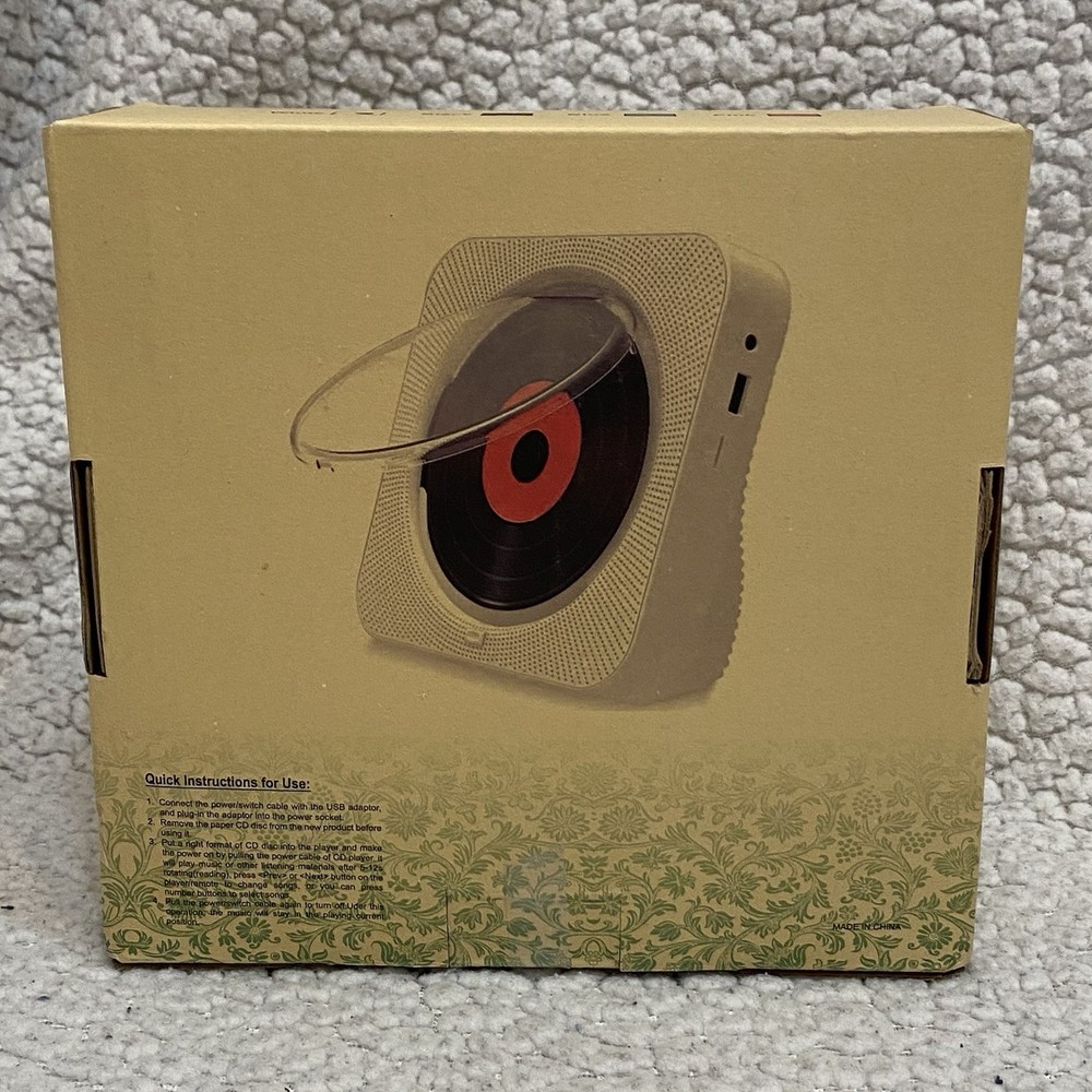 KC-718 Bluetooth CD Player w/ Remote USB AUX - Not Tested