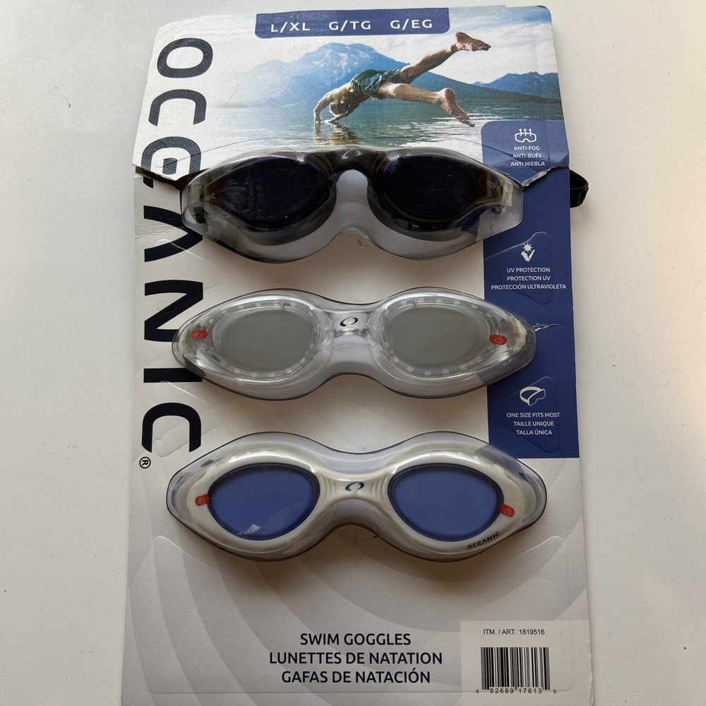 Open Box Oceanic Swim Goggles 3-Pack Large / X-Large/1H