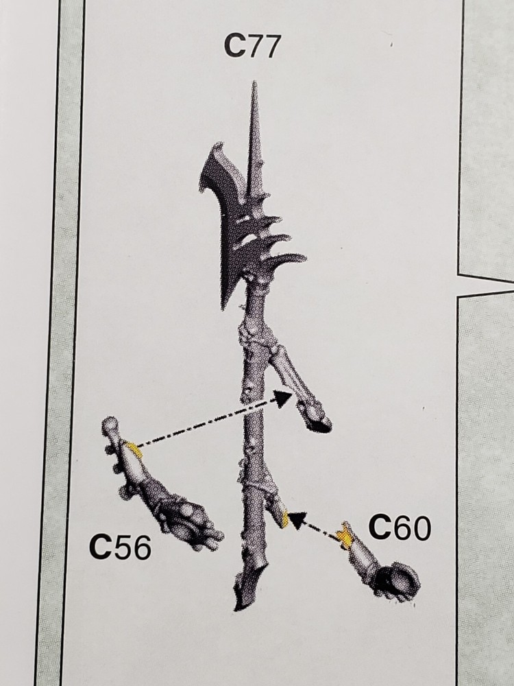 Warhammer Ossiarch Bonereapers Bits Immortis Guard Bone Dread Halberd #77