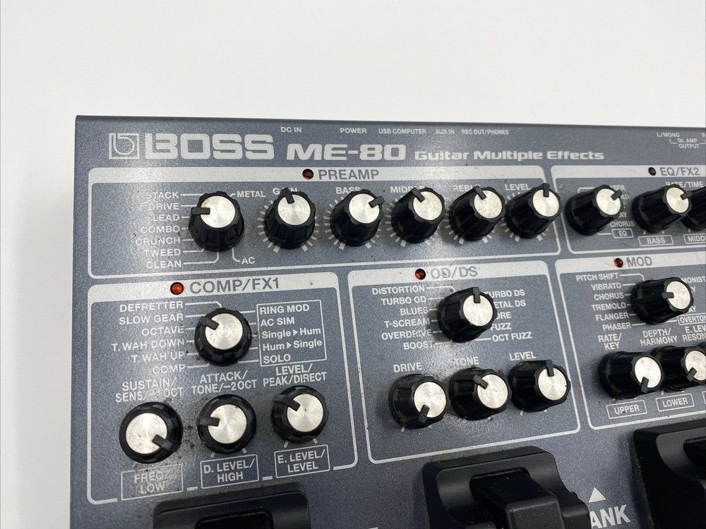 BOSS ME-80 Guitar Multiple Effects Pedal Board - Tested