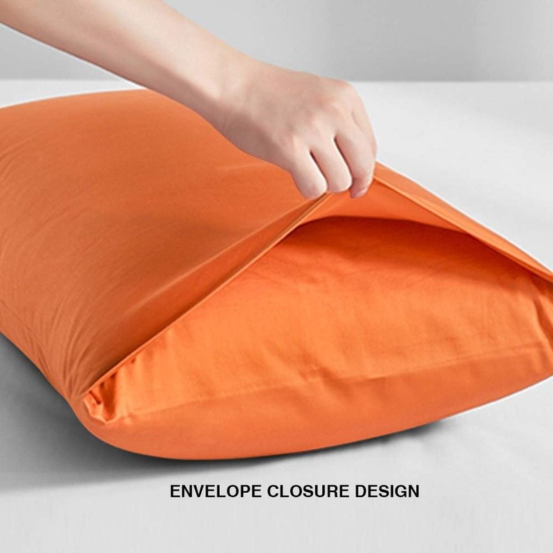 Microfiber Queen Pillow Cases 2 Pack Wrinkle Resistant Soft Bed Pillow Covers US