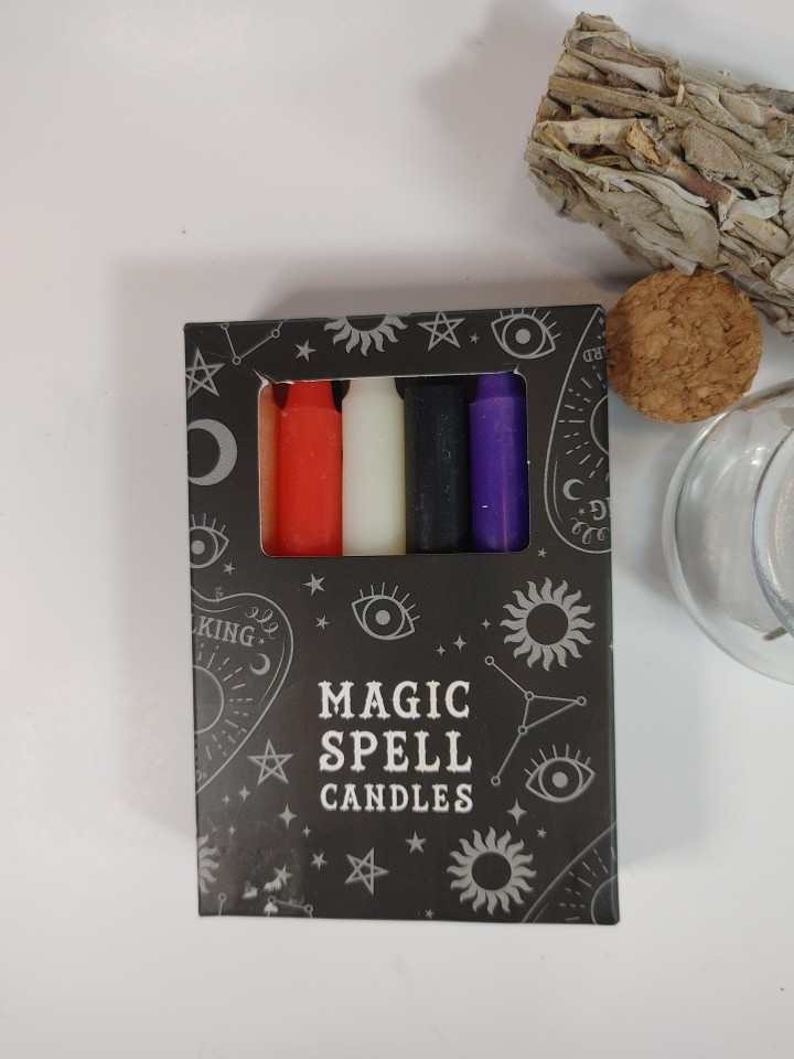 12 Magic Spell Candles, Ritual Candles - Mixed Assorted Colors!