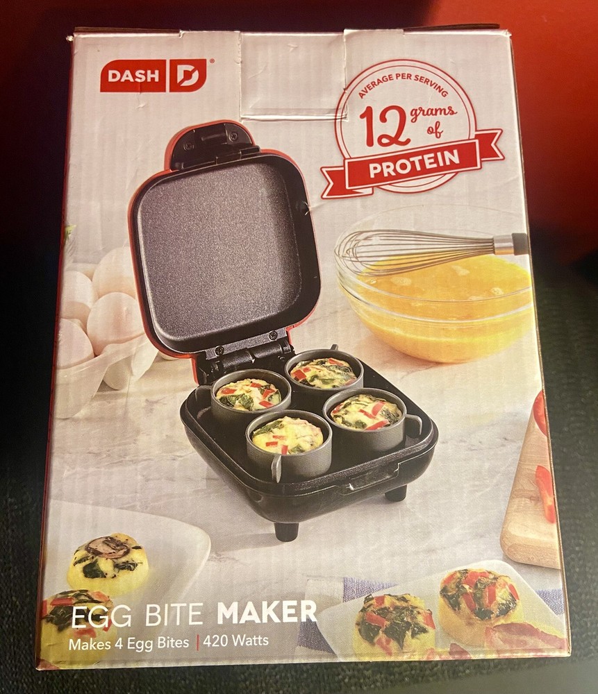 DASH Egg Bite Maker Fast Heating w/ 4 Silicone Molds & Recipe Guide