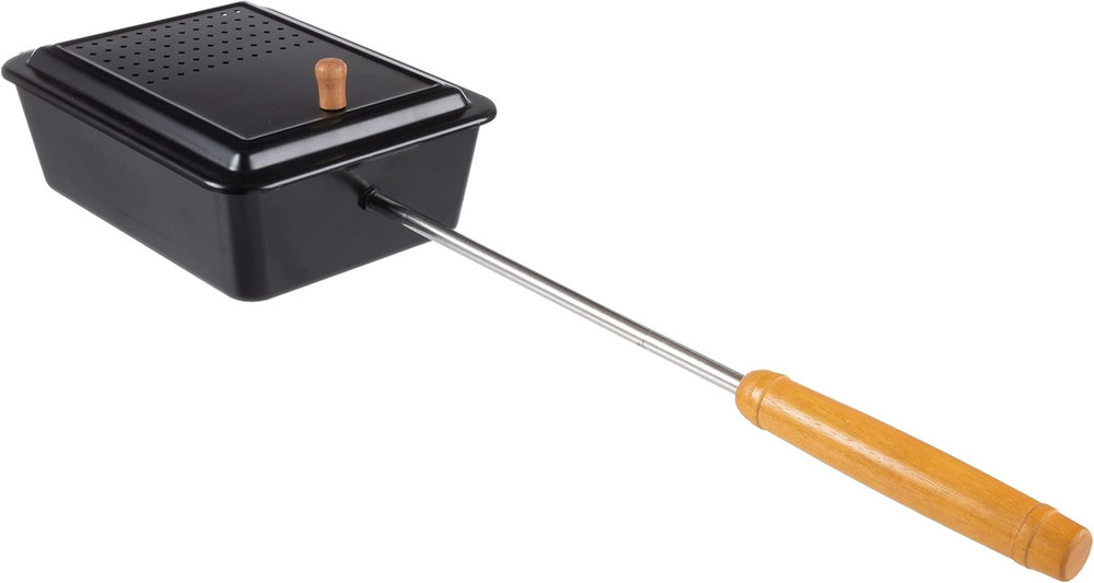 Campfire Popcorn Popper - Old Fashioned Popcorn Maker with Nonstick Finish and E
