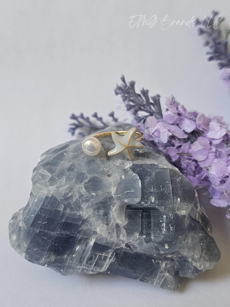 Starfish Pearl Ring