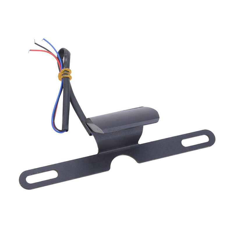 Motorcycle License Plate Holder Tail White Light Bracket Mount Universal