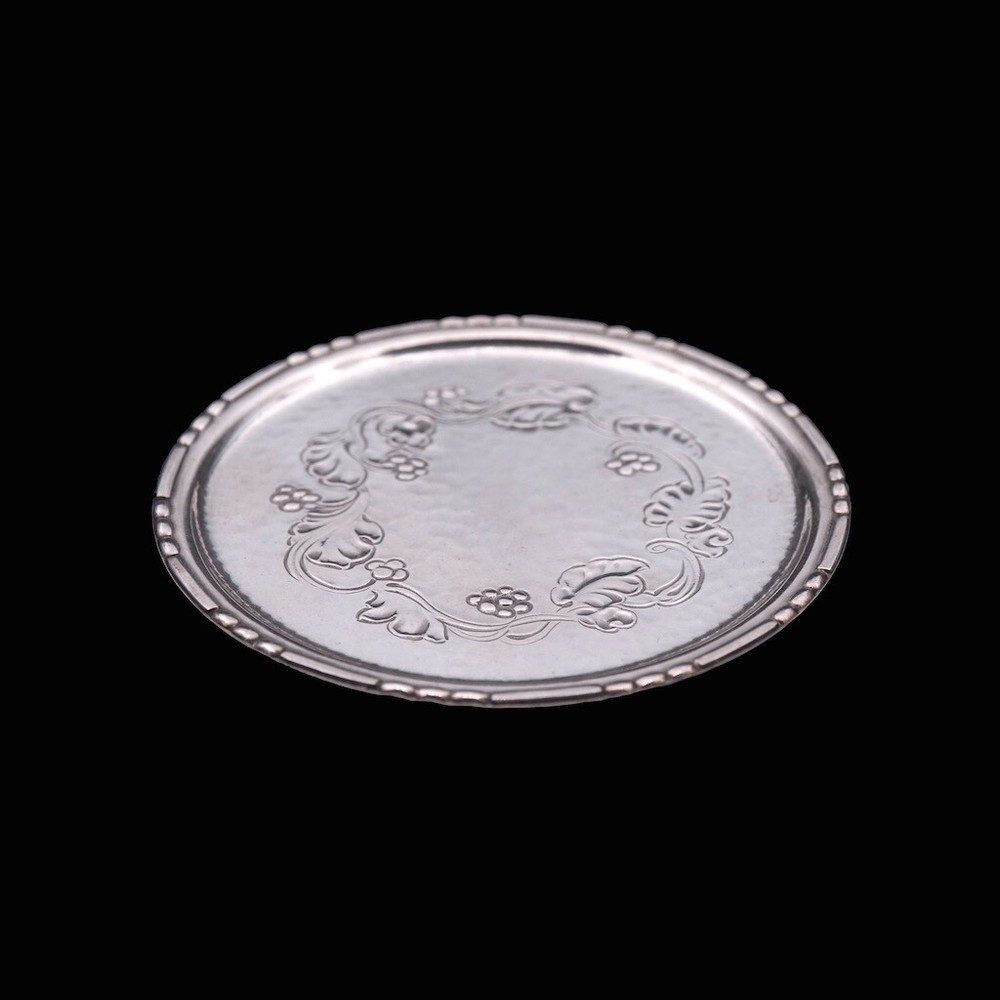 Georg Jensen. Hammered Sterling Silver Glass Coaster #51 - GI