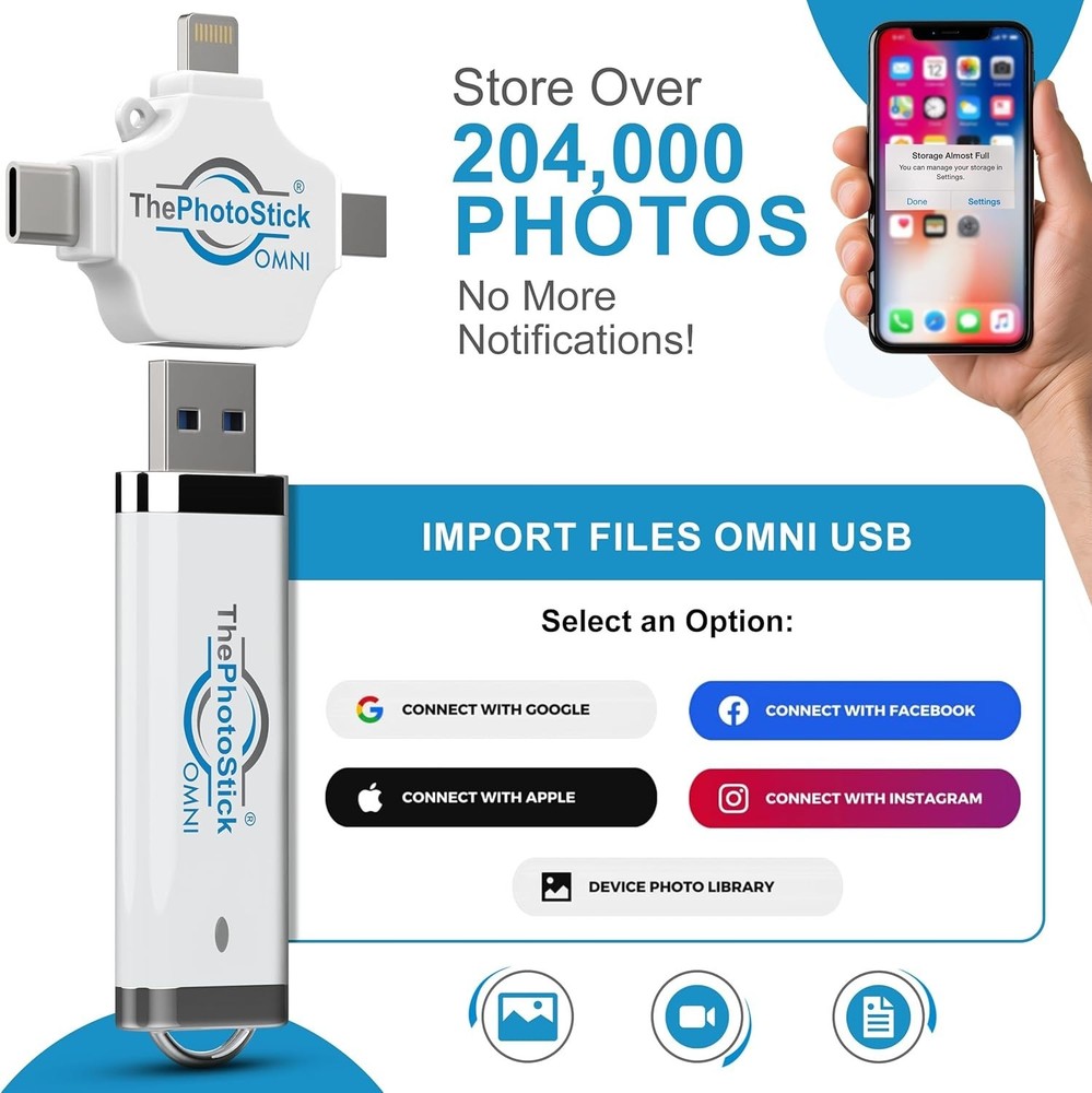 Omni 64GB USB Flash Drive, Multiport Backup