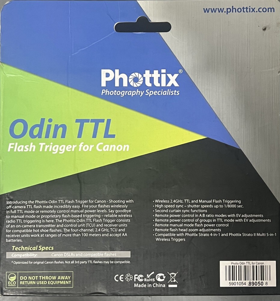 Phottix Odin TTL Flash Trigger & Receiver for Canon