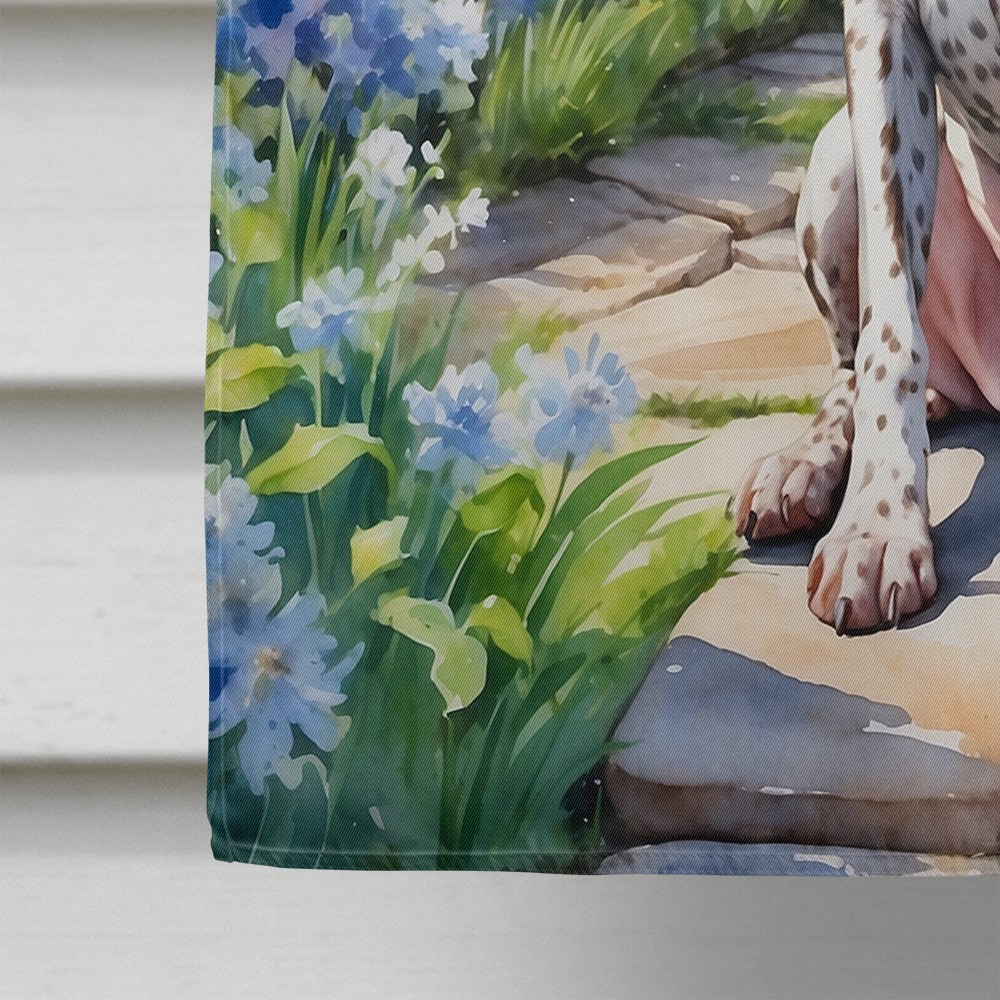 Caroline's Treasures German Shorthaired Pointer Spring Path House Flag