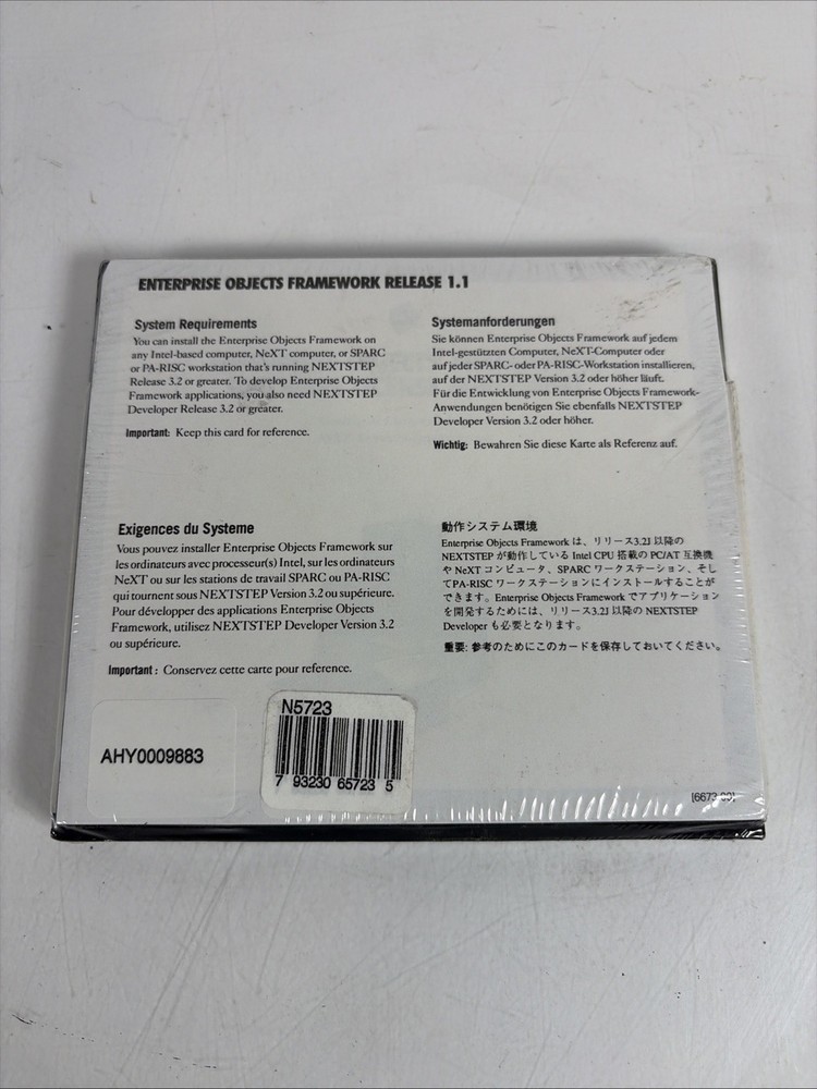 NeXTSTEP Enterprise Objects Framework 1.1 Software for NeXT Computer - NOS