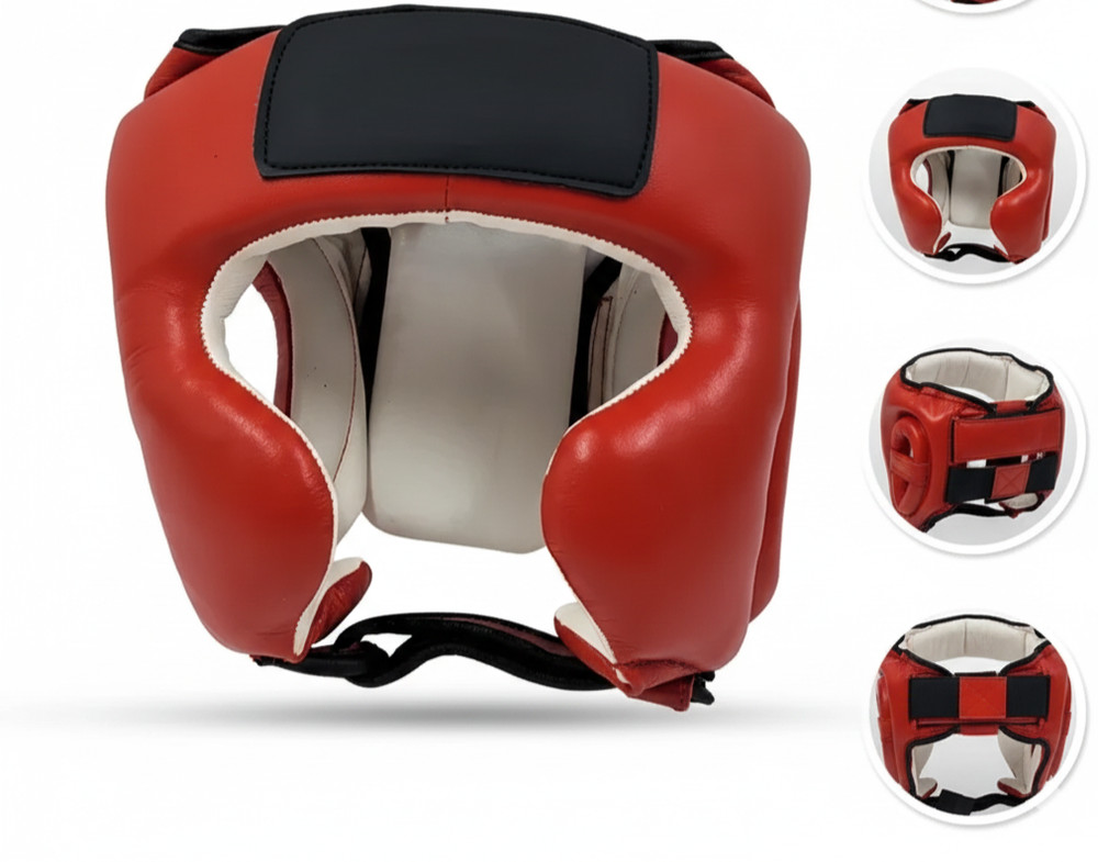 Traditional Cowhide Headgear: Authentic Leather,Superior Protection for Training