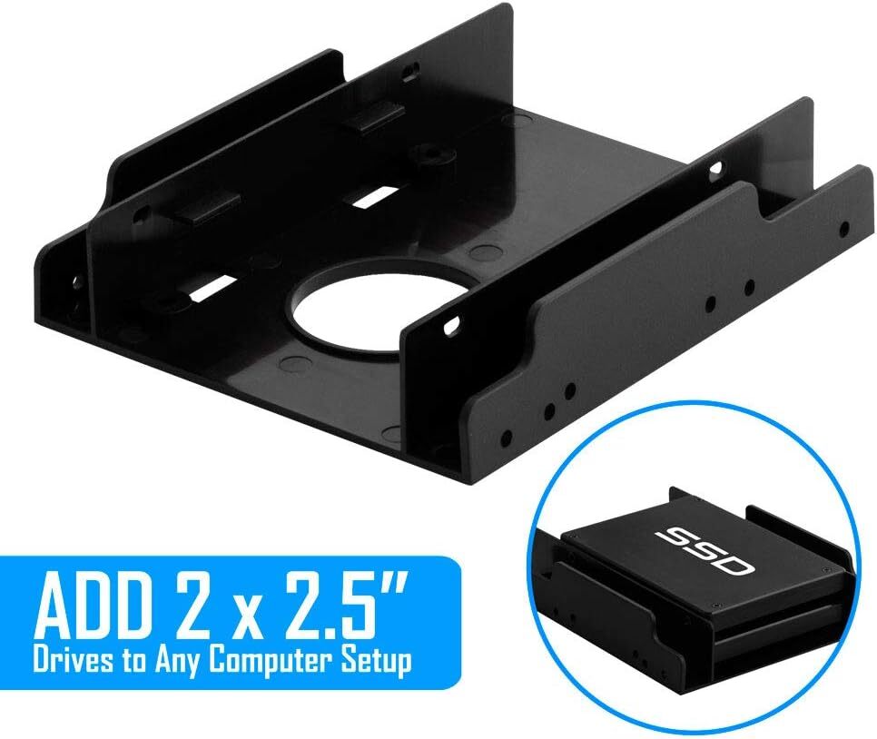 Kingwin SSD Hard Drive Mounting Kit Internal, Convert Any 2 x 2.5” Solid State
