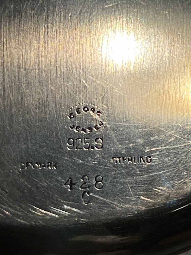 GEORG JENSEN SILVER TULIP/BLOSSOM PATTERN PLATE #428C