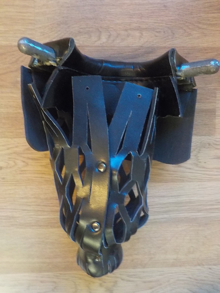 Replacement billiard corner pocket PLeather Black Pool Table repair basket type