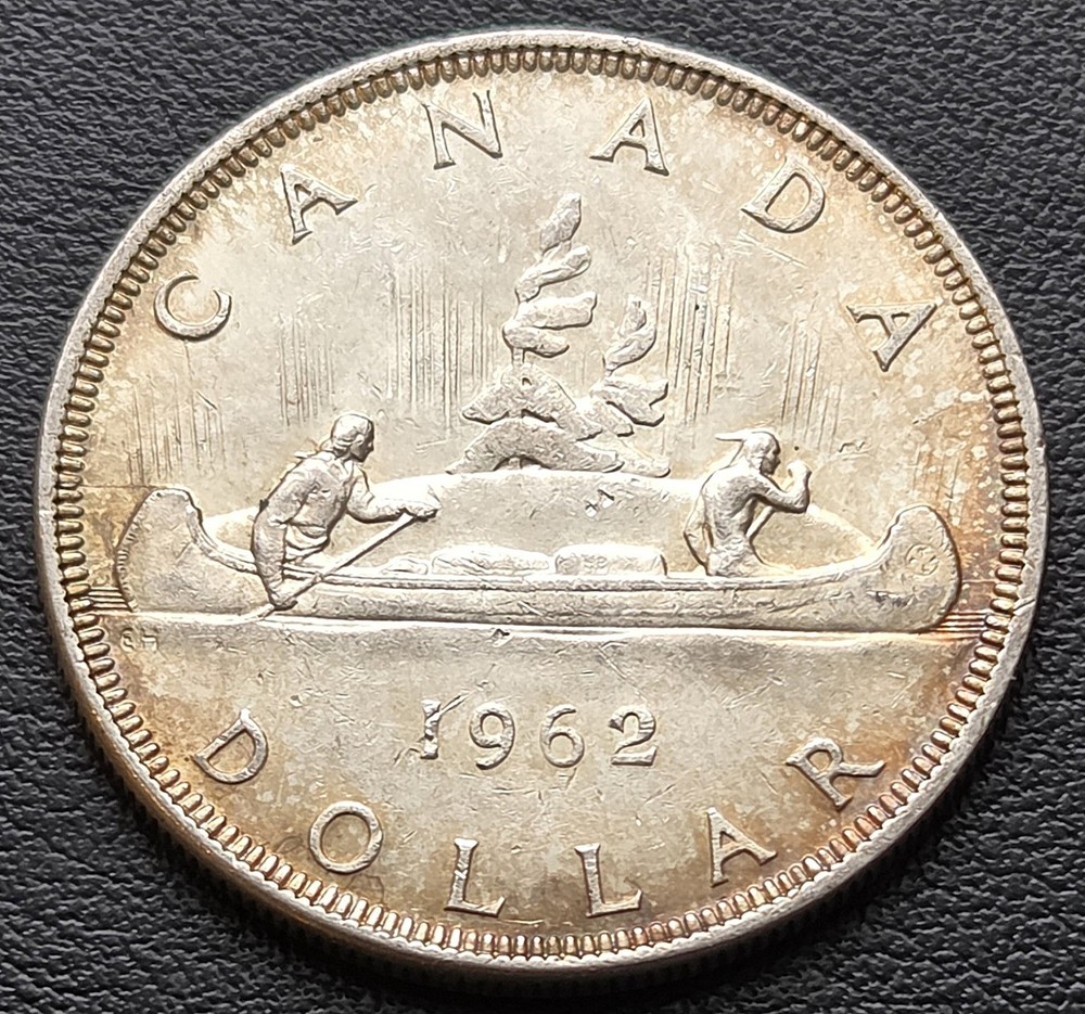 1962 Canada Silver $1 Dollar - 80% Silver - Great Condition