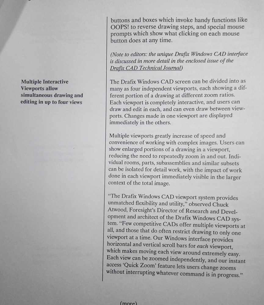 1989 Drafix Windows CAD Press Kit, by Foresight Resources