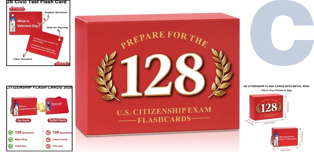 2026 U.S. Citizenship Exam Flash Cards – Study Tool for Confident Naturalization