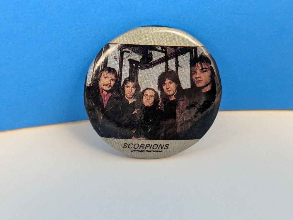 Scorpions German Hurricane Vintage 80s Button Pin
